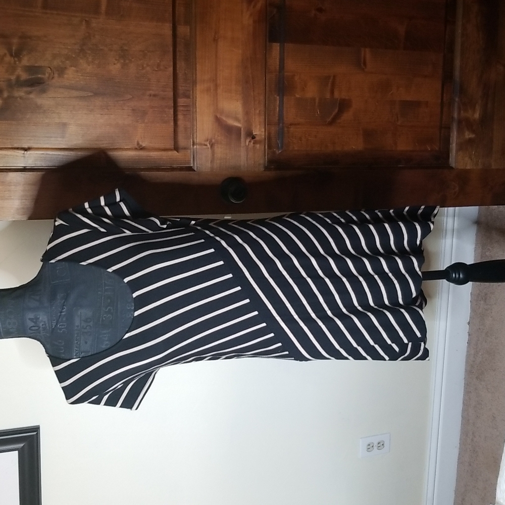 Soma Black and White Asymmetrical Dress
